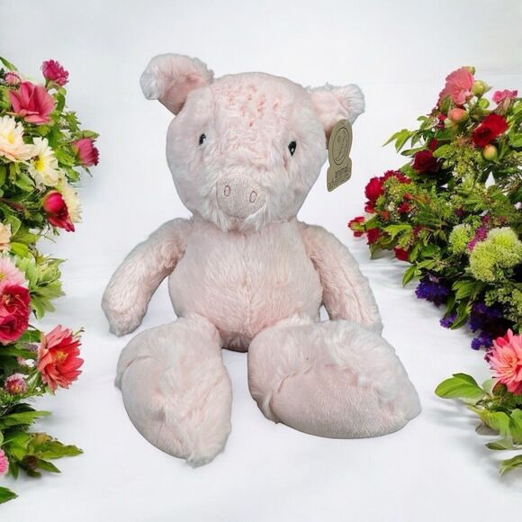NWT Animal Adventure Cherry Blossom Pig Plush Pink Super Soft Stuffed Animal - Picture 1 of 8